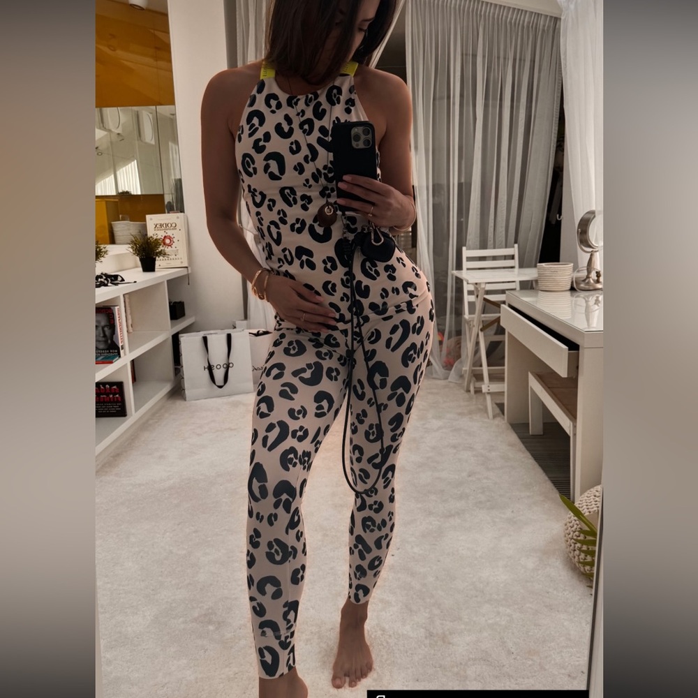 Set of 2: Adidas by Stella McCartney leopard Leggings + new tank top